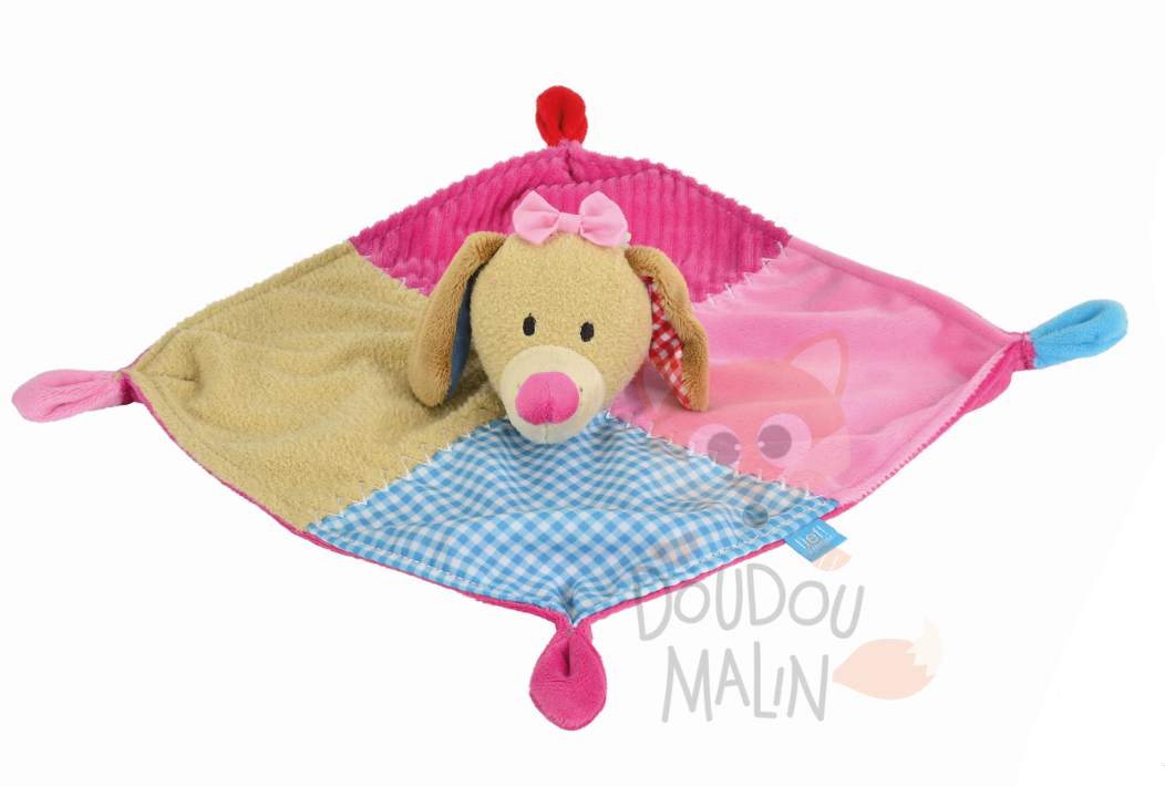  baby comforter dog blue pink 